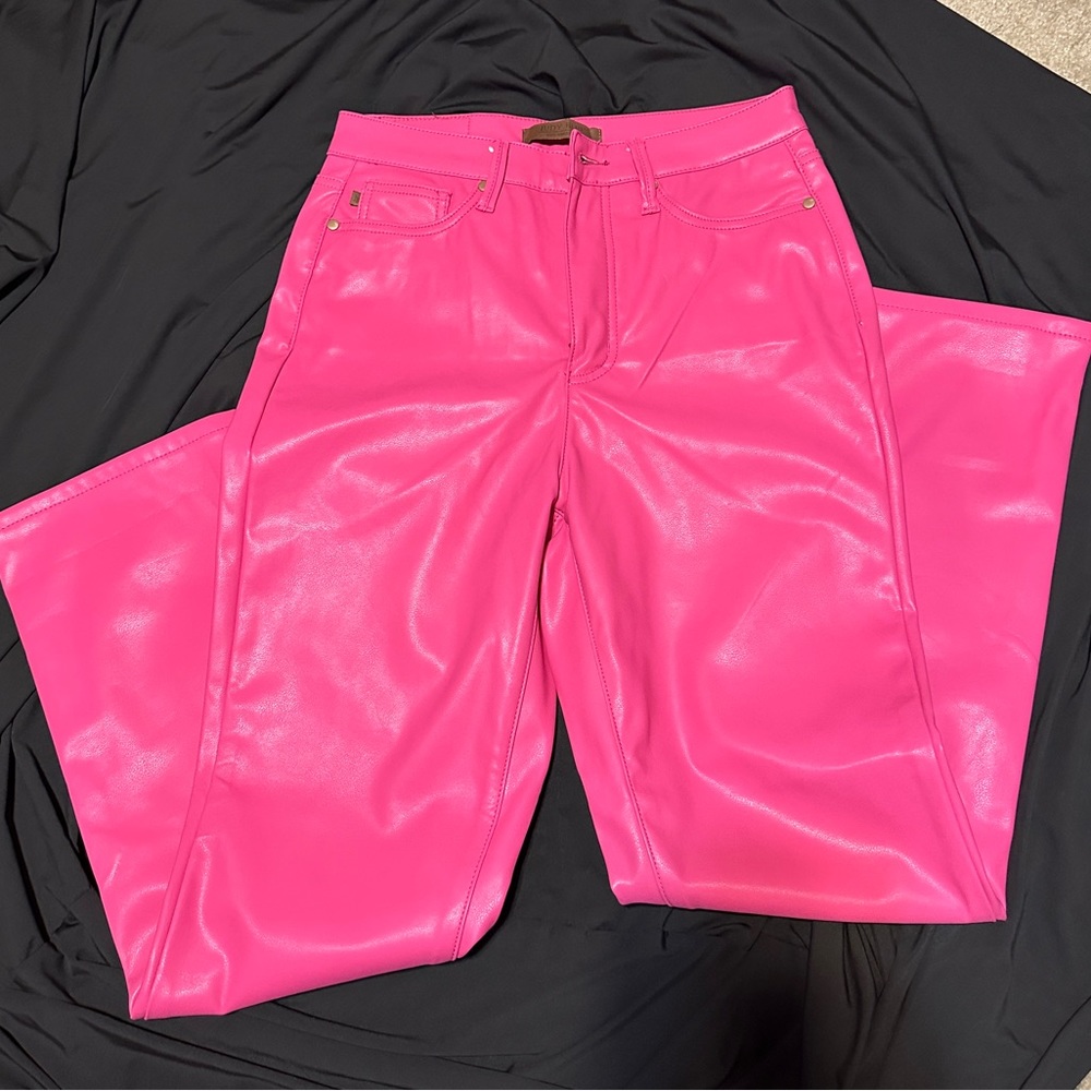 NWT Faux leather JB Pink Pants